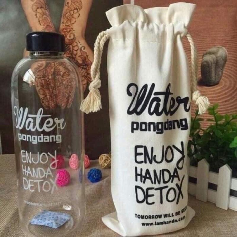 BÌNH NƯỚC DETOX 1000ML KÈM TÚI VẢI CỰC ĐẸP