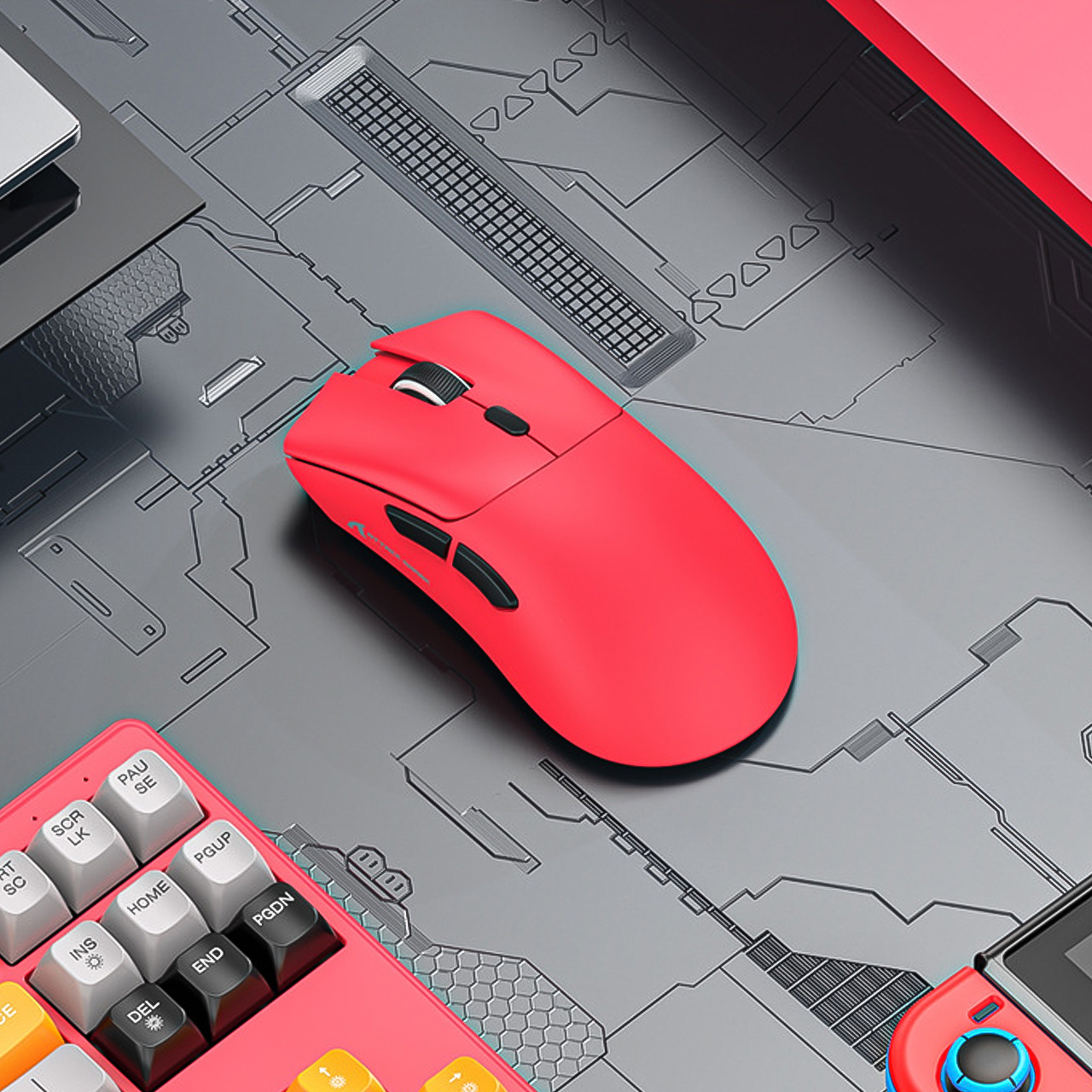 Chuột Không Dây Bluetooth Chip PAW3311 Vinetteam Attack Shark R1 18000DPI 3 Mode Có App Chỉnh Macro Pin Sạc - hàng chính hãng