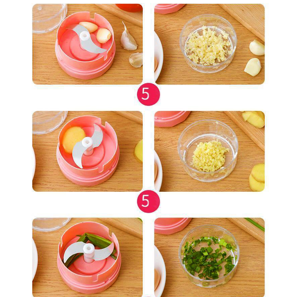 Dụng Cụ Xay Tỏi, Ớt , Thịt, Hành, Lạc, Gia vị, Thực Phẩm Đa Năng Mini Cầm Tay vô cùng tiện dụng - MH2011 - Giao màu ngẫu nhiên
