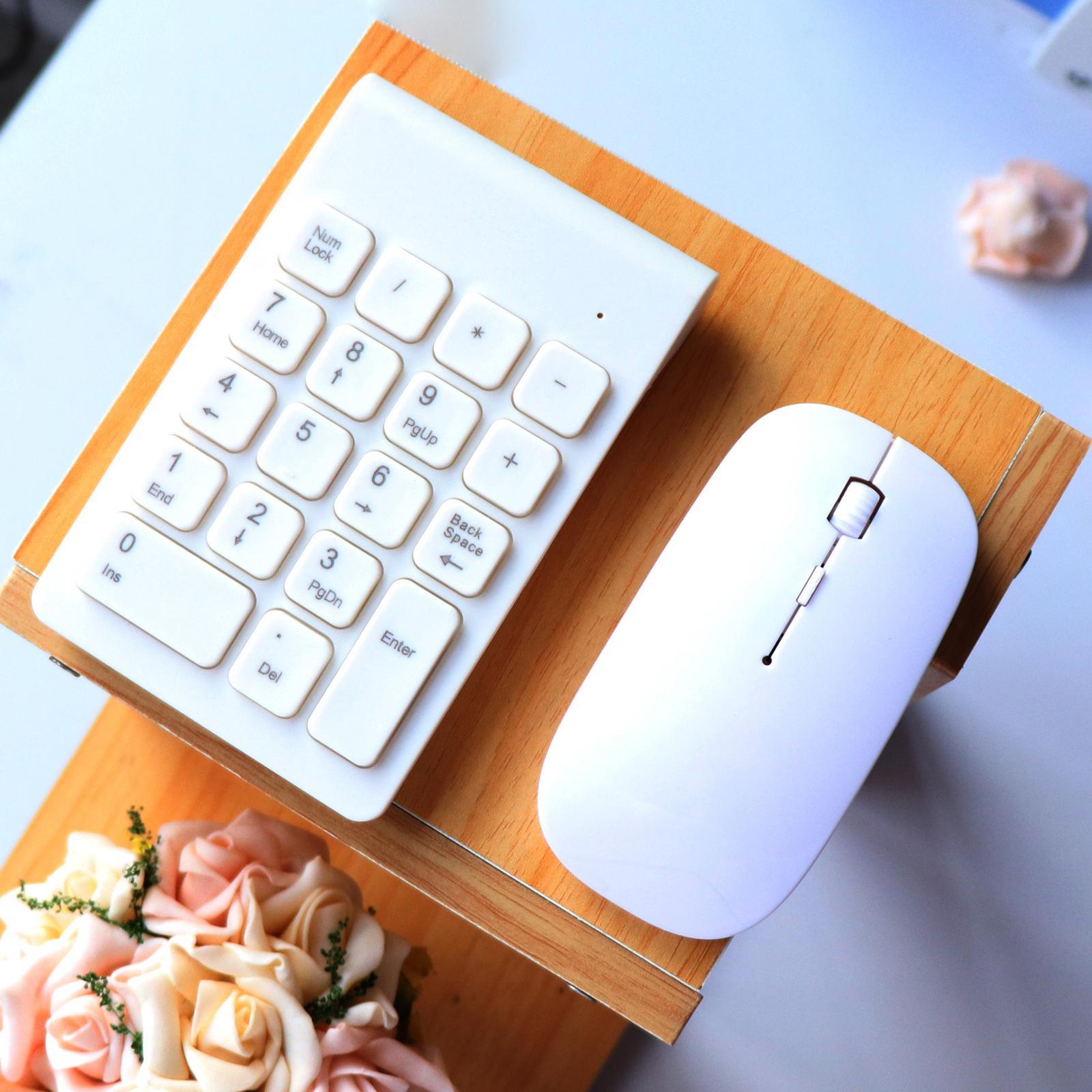 2.4G Keyboard USB Keyboard w/ Mouse for Laptop Desktop White