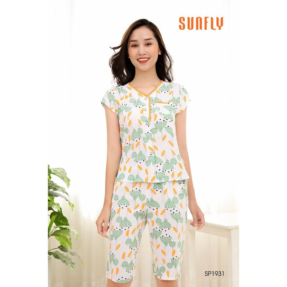 SP1931 BỘ MẶC NHÀ LANH ÁO CỘC QUẦN TRÊN GỐI