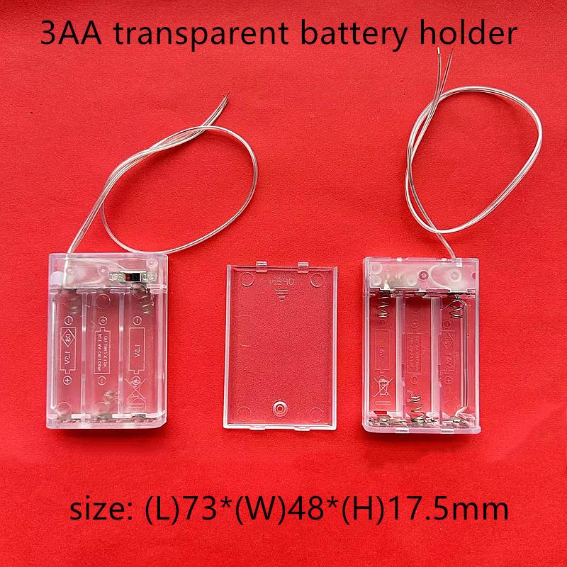 10 Chiếc Hộp Đựng Pin 2 3 AA Có Công Tắc Mới 2 3 Hộp Đựng Pin AA 3V 4.5V Hộp Đựng Với Hộp Chì Trong Suốt Màu Sắc: 20 Chiếc