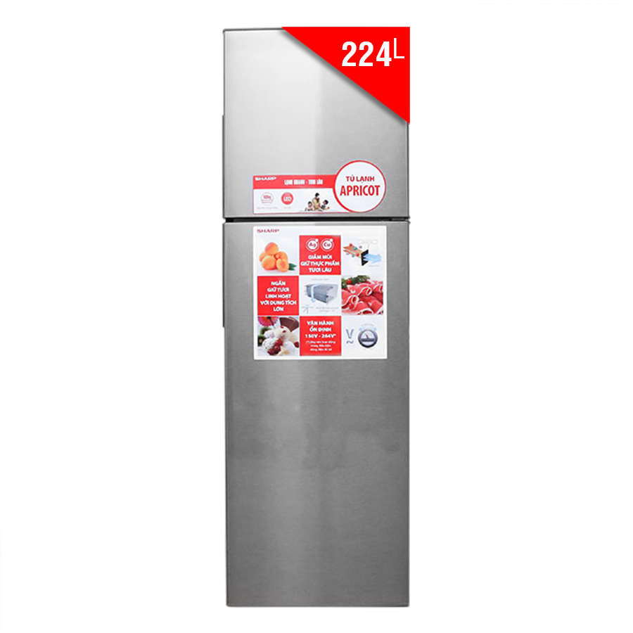 Tủ lạnh Sharp Inverter 224 lít SJ-X251E-SL