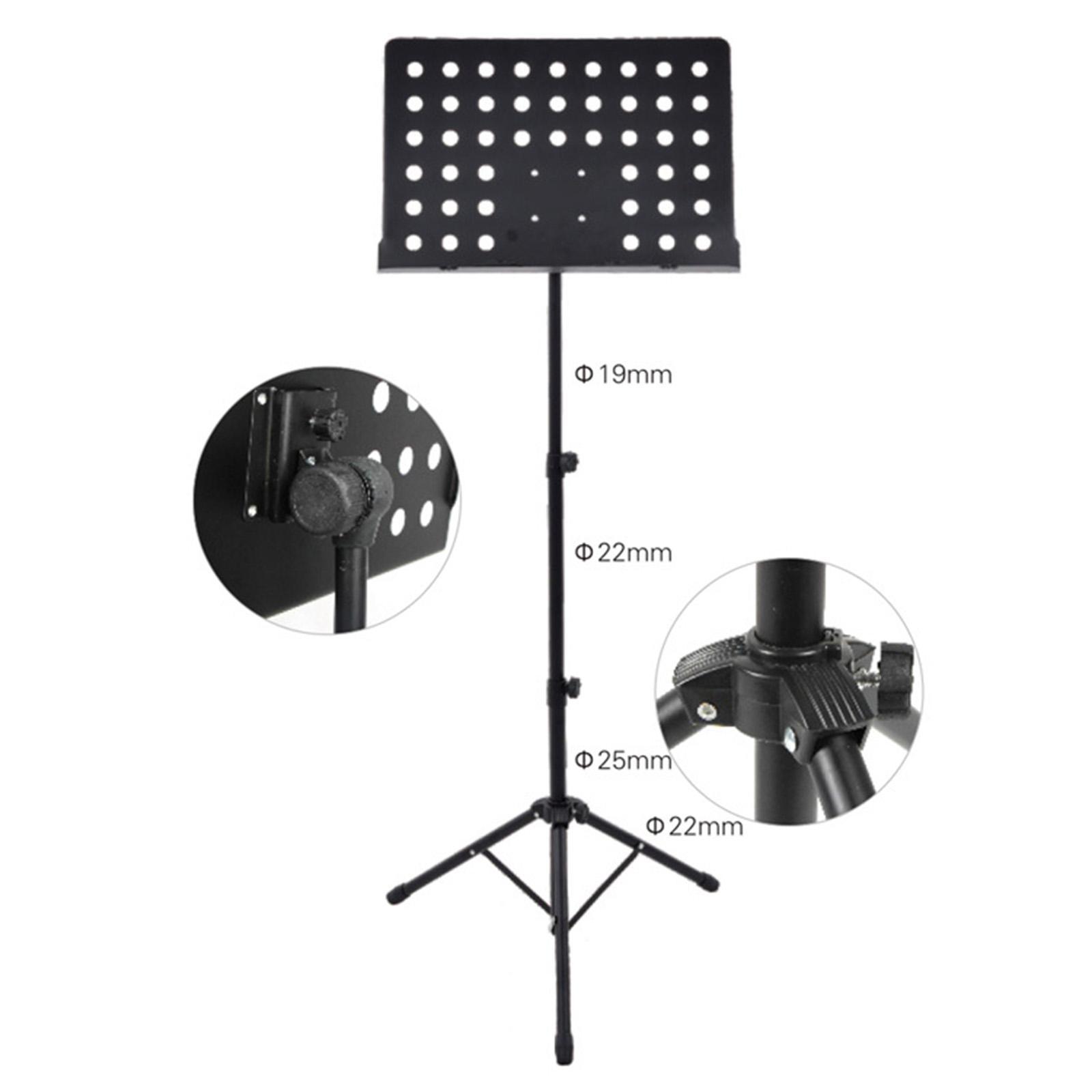 Foldable Sheet Music Stand Nonslip Stable Height Adjustable