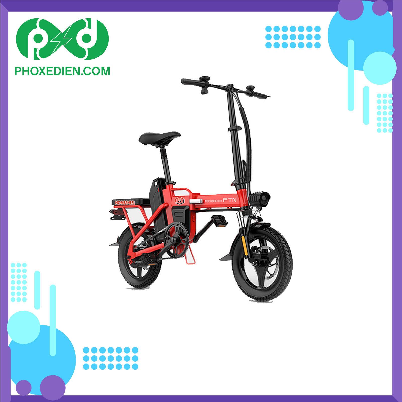 Xe đạp điện gấp Homesheel FTN T5 – 10Ah