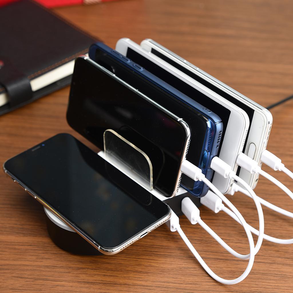 4-Port USB Charger Power Adapter Station Charging Dock Stand for US