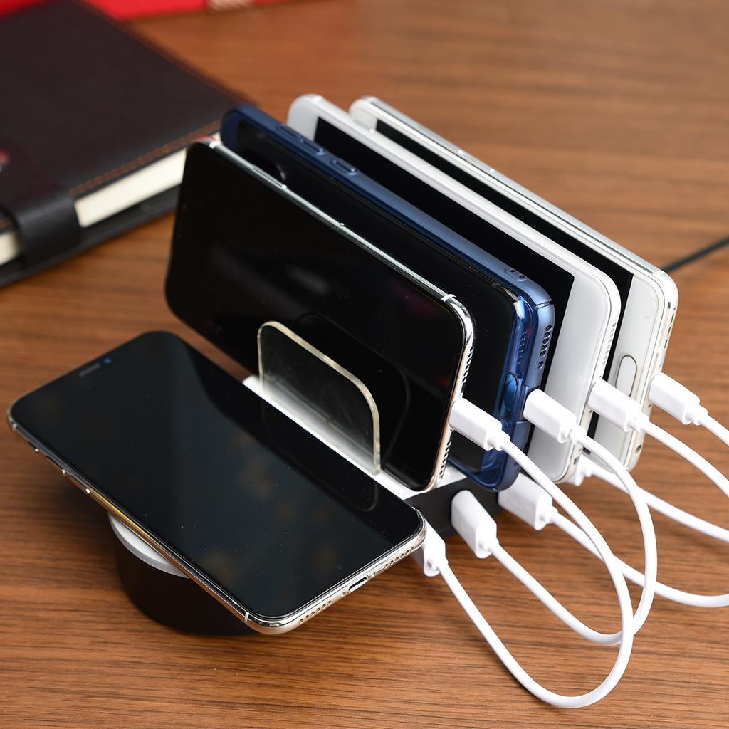 4-Port USB Charger Power Adapter Station Charging Dock Stand for iPhone US