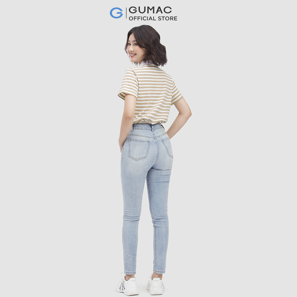 Quần skinny nữ GUMAC QJC04045 lưng cao phong cách trẻ trung năng động