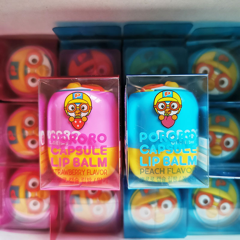 Son dưỡng môi trẻ em Pororo Capsule Lip Balm dưỡng ẩm hiệu quả an toàn cho bé Hàn Quốc 5,8g