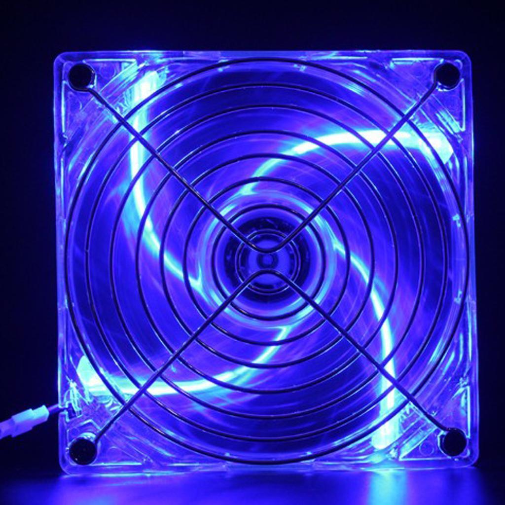5V 12cm USB Power Silent Cooling Fan For Computer Case CPU Cooler Blue Led