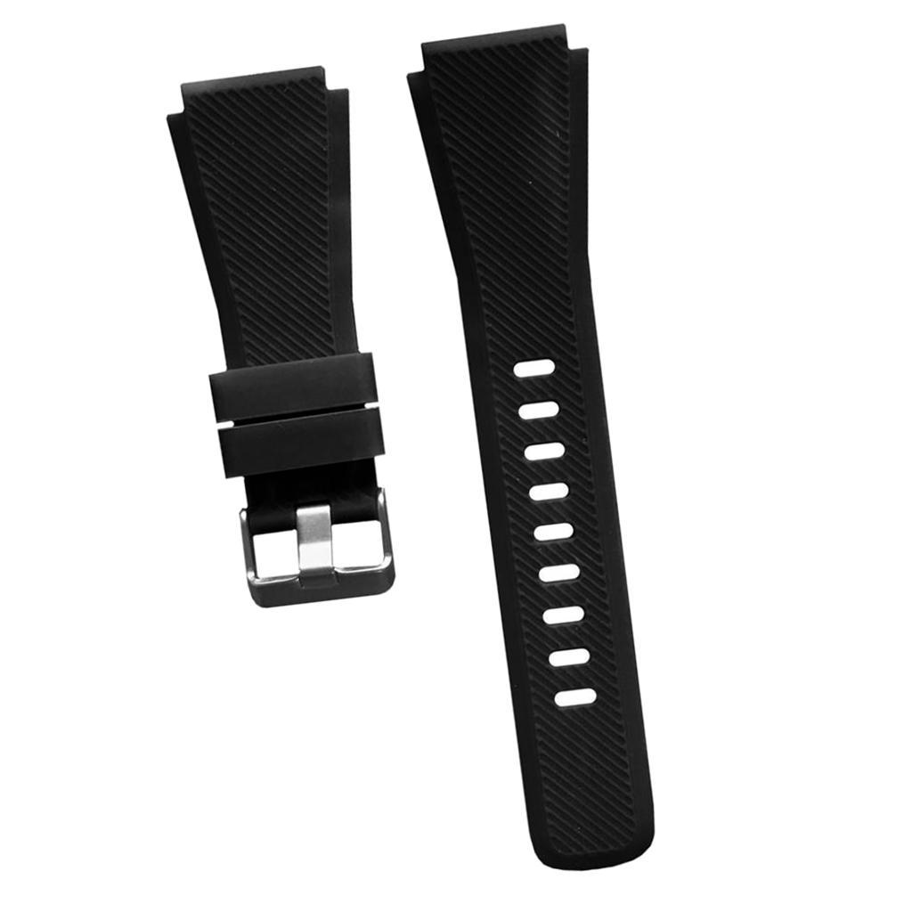 2xReplacement Silicone Band Strap For Samsung Gear S3 22mm Band black