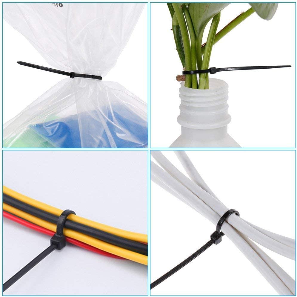 400 Cái Quan Hệ Cáp, Dây Khóa Kéo Tự Khóa Aival, Dây Kéo Dây Cáp Nylon Mạnh Mẽ, Chiều Dài 3, 4, 6, 8