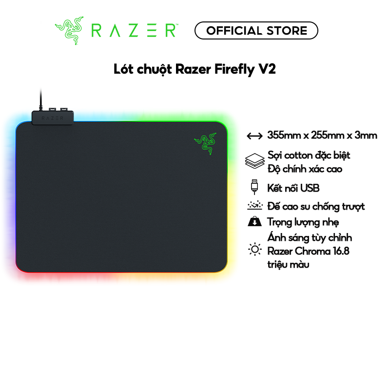 Bàn Di Chuột Razer Firefly V2 - Hàng Chính Hãng