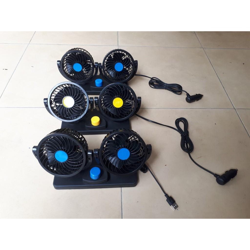 HÀNG HOTQuạt Đôi Mini 360 Độ Để Trong Ô Tô, Để Bàn Làm Việc