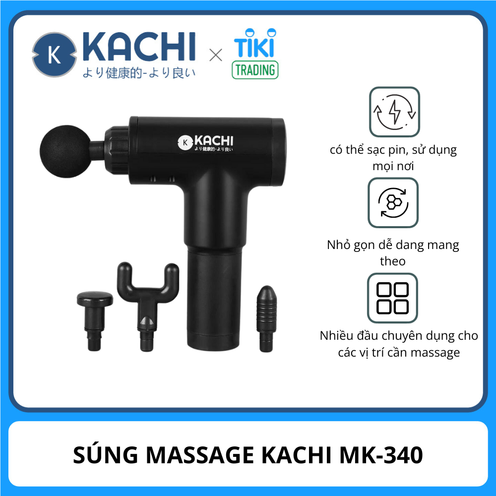 Máy massage trị liệu cầm tay không dây Kachi MK340 giảm đau nhức giảm căng cơ - Hỗ Trợ Mát Xa Chuyên Sâu, Giảm Đau Cơ, Cứng Khớp