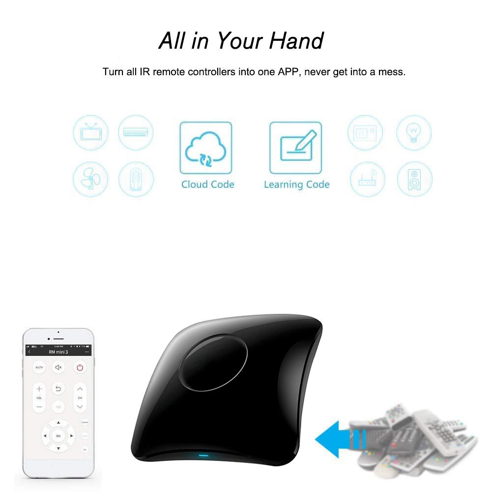 BroadLink RM4 Pro WiFi Smart Home Automation Universal Remote Controller WiFi+IR+RF Switch App Control Timer Compatible with Alexa Smart Home Automation