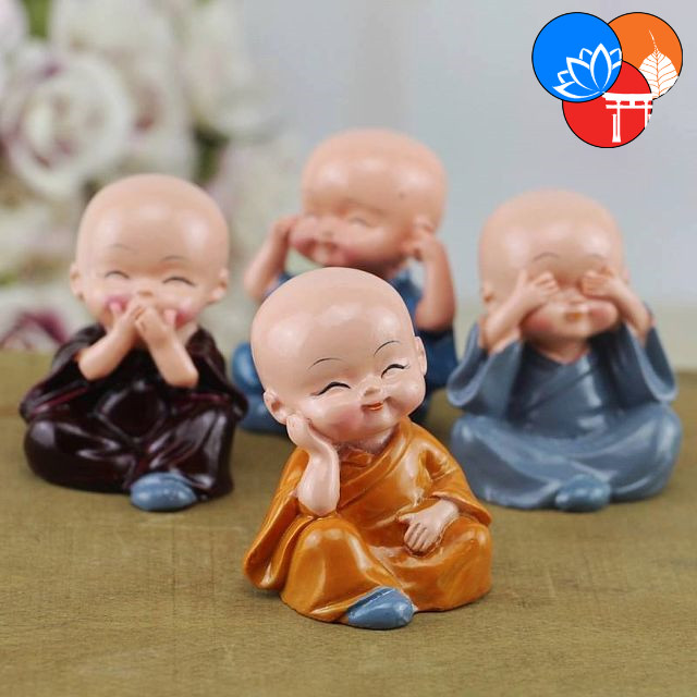 Bộ Tượng Chú Tiểu Tứ Không Siêu dễ thương