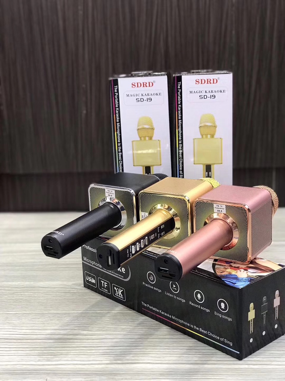 MIC KARAOKE SD-19 KÈM LOA - Hàng Nhập Khẩu