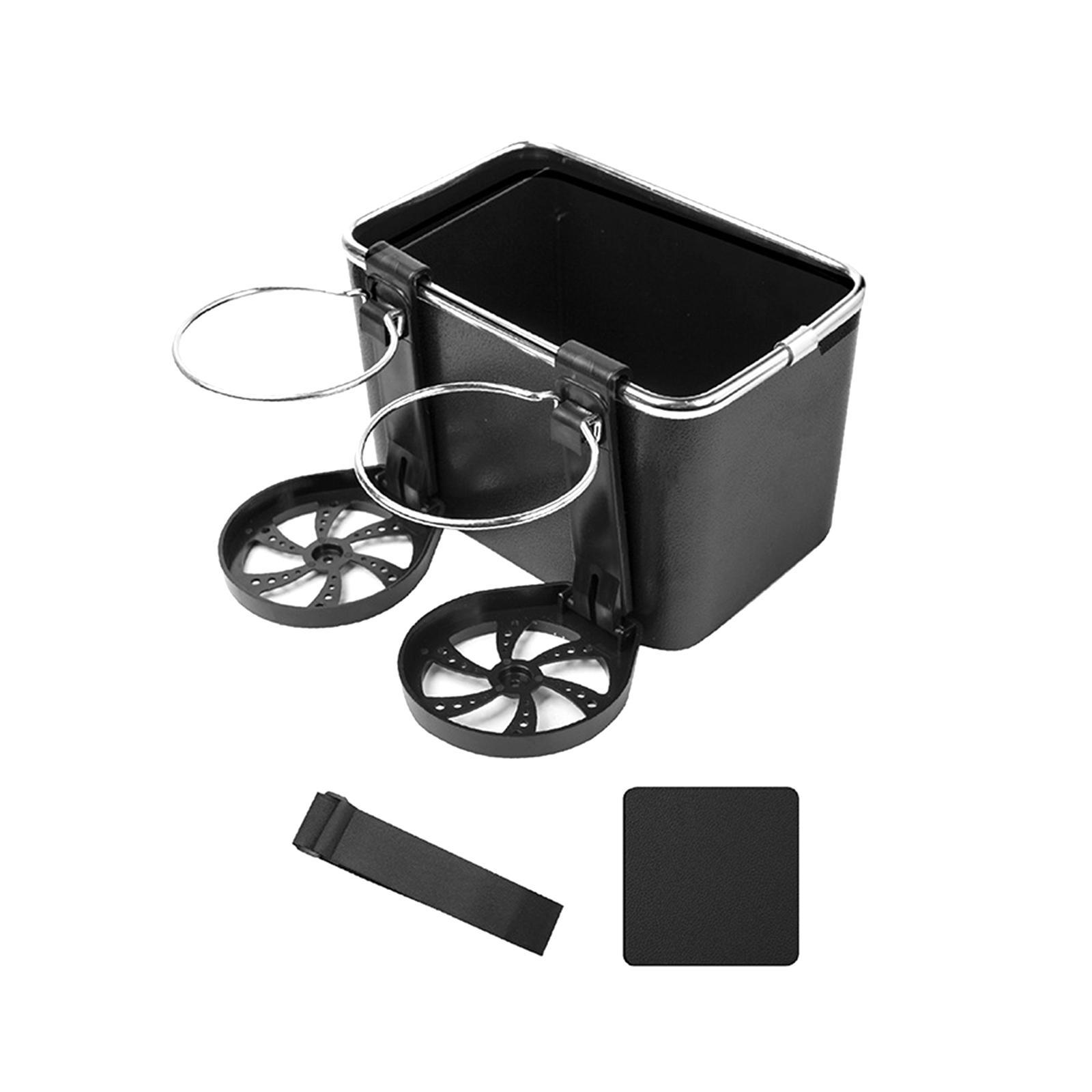 Car Armrest Storage box Drink Water Cup Holder for Caravans Black