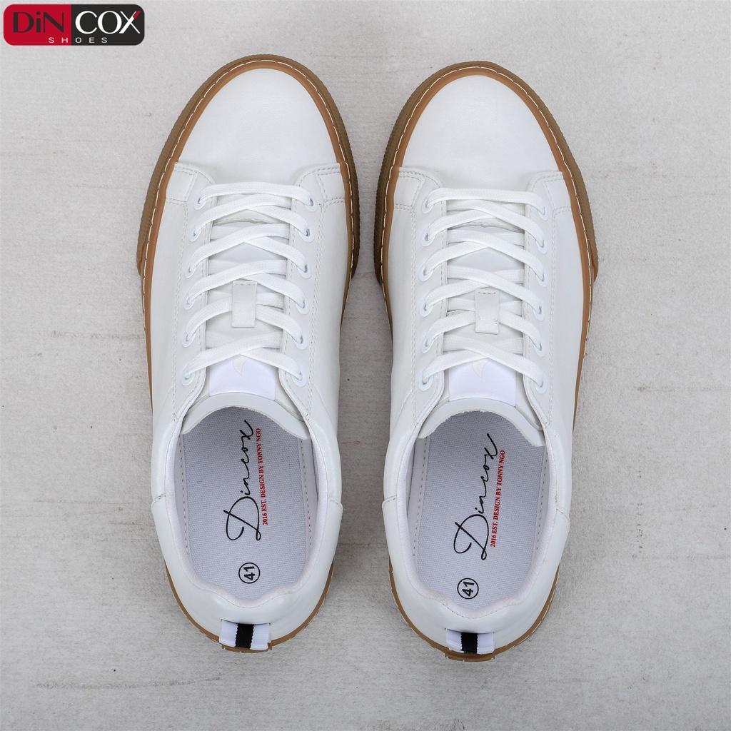 Giày Sneaker Da Nam DINCOX D10 Thời Trang Nổi Bật White