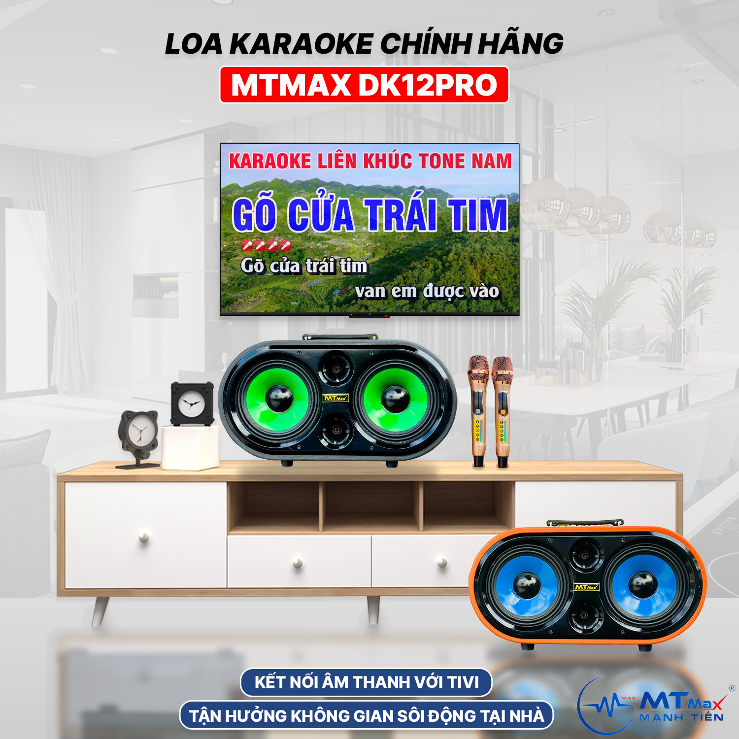 Loa Karaoke Xách Tay Mới Nhất 2024 - MTMAX DK12Pro - Loa 3 Đường Tiếng Công Suất Lớn 500W, Bass Đôi 2 Tấc, Âm Thanh Mạnh Mẽ, Đi Kèm 2 Micro Cao Cấp, Hàng Chính Hãng