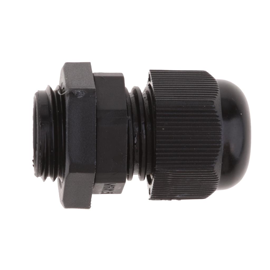 10 PC Chống Nước IP68 Nylon Tuyến Khớp Trắng Đầu Nối Dây M16