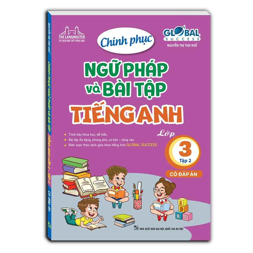 Sách - Combo Chinh phục ngữ pháp và bài tập tiếng anh lớp 3 tập 1+2 GLOBAL SUCCESS