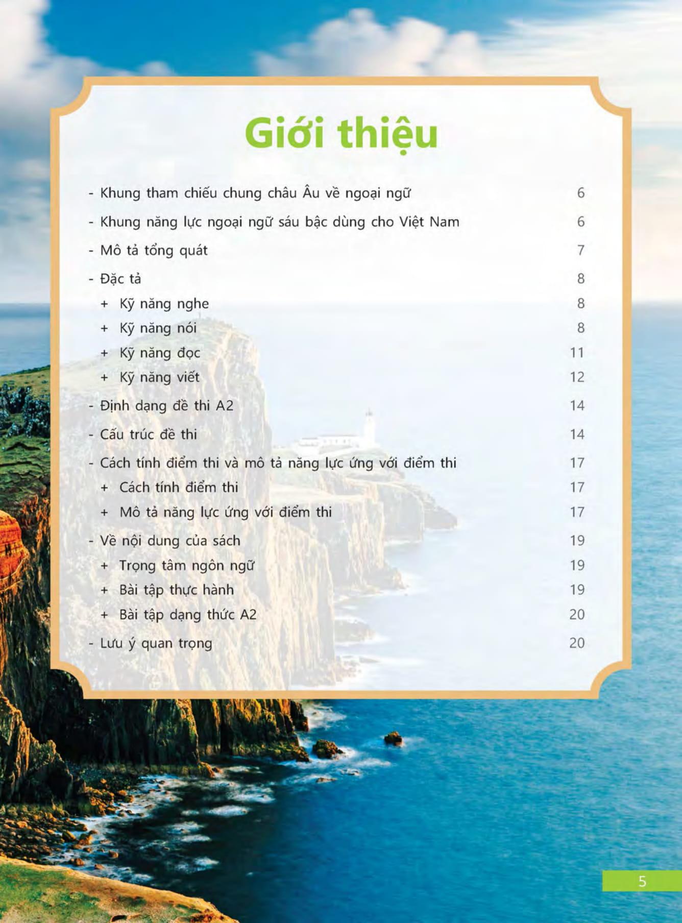 Sách Tài Liệu Luyện Thi Tổng Hợp VSTEP Bậc 2 (A2) - Khung Năng Lực Ngoại Ngữ Sáu Bậc Dùng Cho Việt Nam