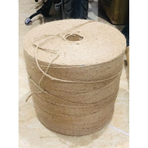 Cuộn 100m dây đay, dây gai, dây thừng, dây bố sợi 2mm làm quai túi giấy kraft, trang trí handmade, gói quà