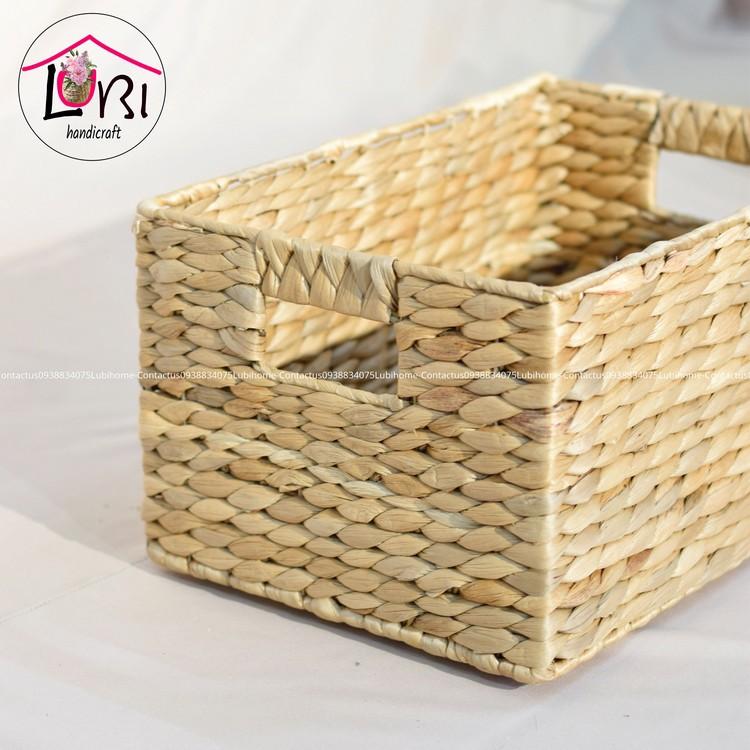 Sọt đựng đồ lục bình hình chữ nhật bộ 3 - sang trọng, tinh tế