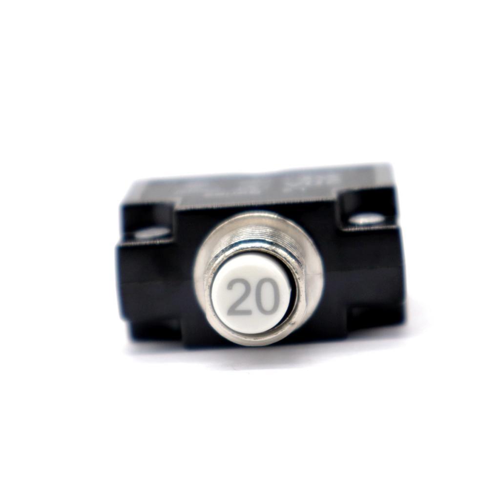 2PCS Circuit Breaker 20A/30A Push Button Reset Thermal Panel Mount 125/250V