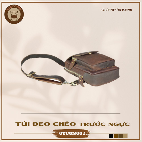 Túi Đeo Chéo Da Bò Sáp, Túi Đeo Chéo Da Bò Thời Trang_VietCow_0TUUN007