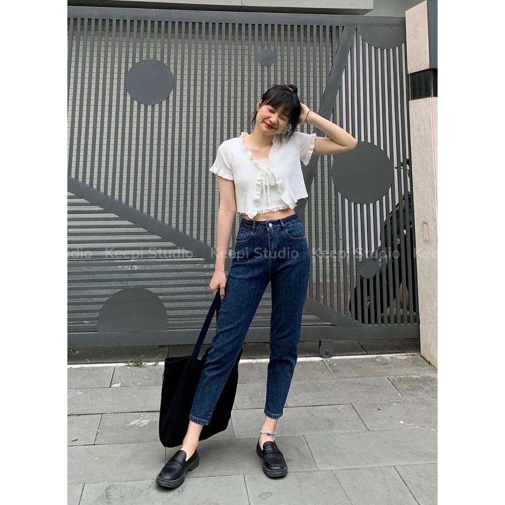 Quần Jeans Baggy Nữ Quần Bò Dáng Baggy Co Giãn