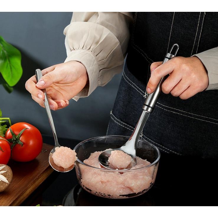 THÌA INOX NẶN THỊT VIÊN - DỤNG CỤ TẠO VIÊN THỊT TIỆN LỢI HÀNG INOX 304