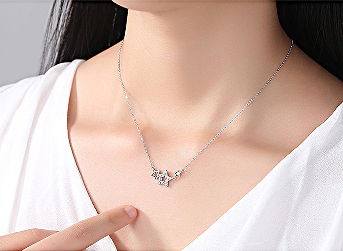 Dây chuyền bạc Mặt cánh sao  - Nhãn hiệu PANMILA bạc PA60 (TS-DC-A5)