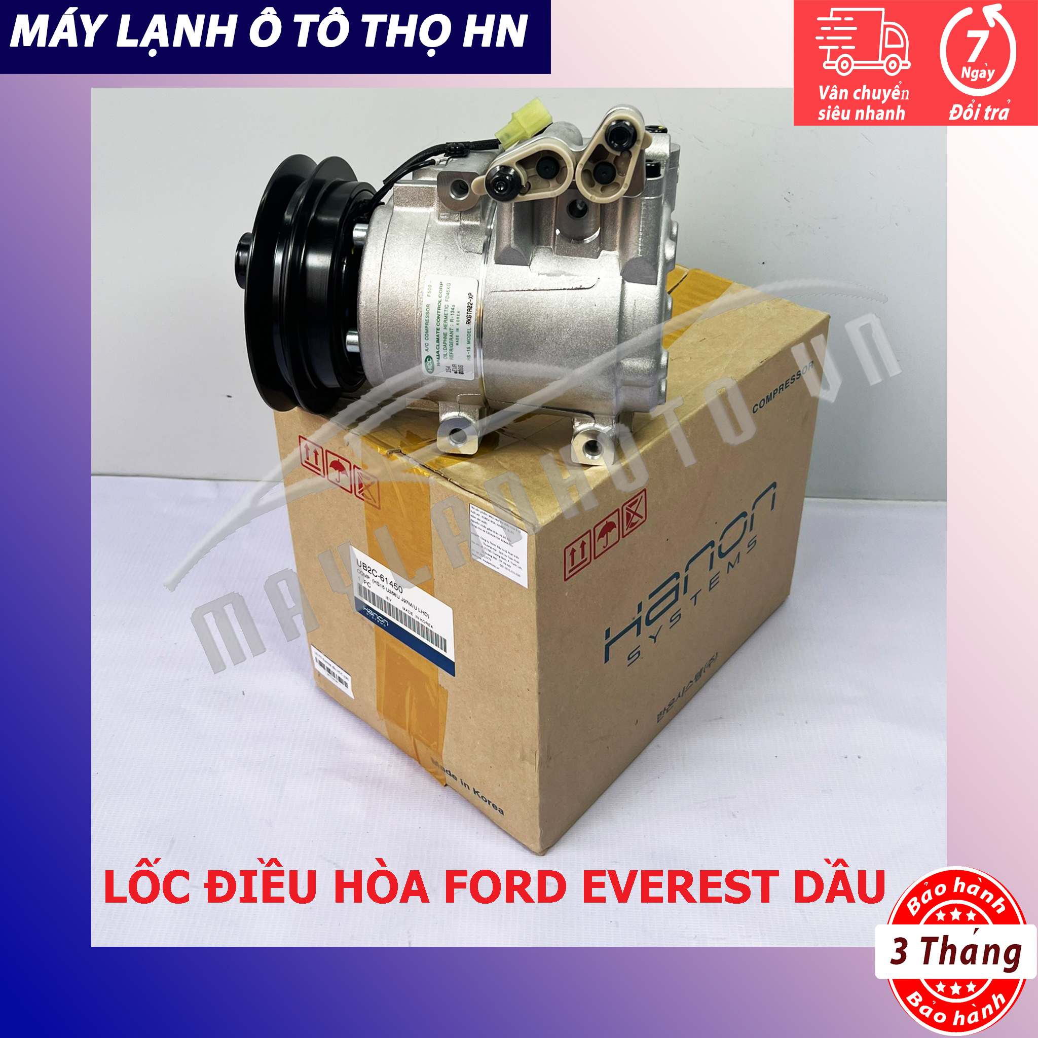Lốc điều hòa Ford Everest dầu 2006 2007 2008 2009 2010 2011 2012 2013 2014 Hàn Quốc 06 07 08 09 10 11 12 13 14