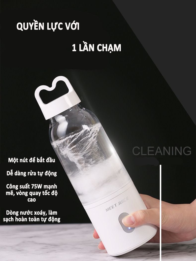 Máy Xay Sinh Tố,Hoa Quả Mini Cầm Tay Deliya 500ml - Hàng chính hãng - MEETJUICE