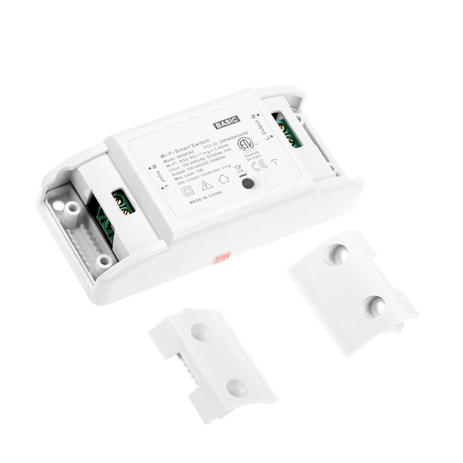Basic Wifi Switch Works with Alexa for Google Home Timer 10A/2200W Wireless Remote Switch for Android/IOS APP Control for Electric Appliances Universal Smart Home Automation Module