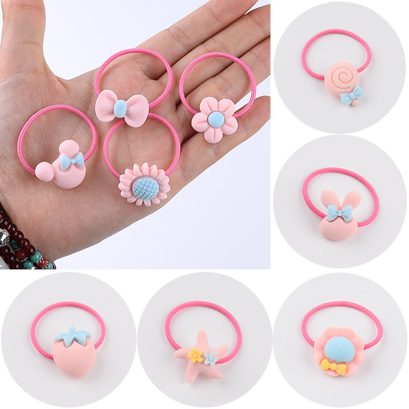 Hộp 40 dây buộc tóc bé gái hình Hello Kitty Mixi Kids PKT001C