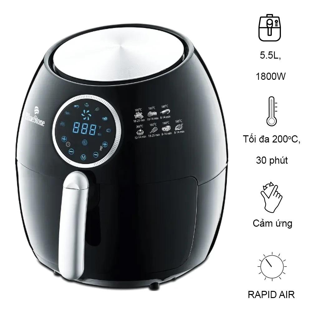 Nồi Chiên Không Dầu Bluestone AFB-5876, 1800w-5.5Lit, Hàng Chính Hãng