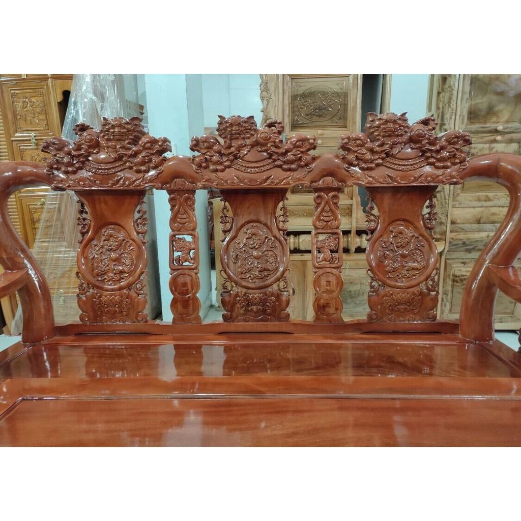 Bộ bàn ghế nghê đỉnh gỗ lim sang trọng