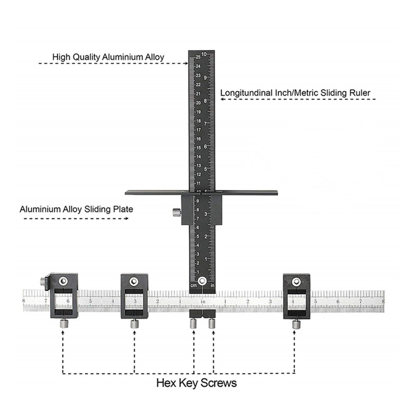 Punch Locator Cabinet Hardware Jig for Handles and Knobs On Doors