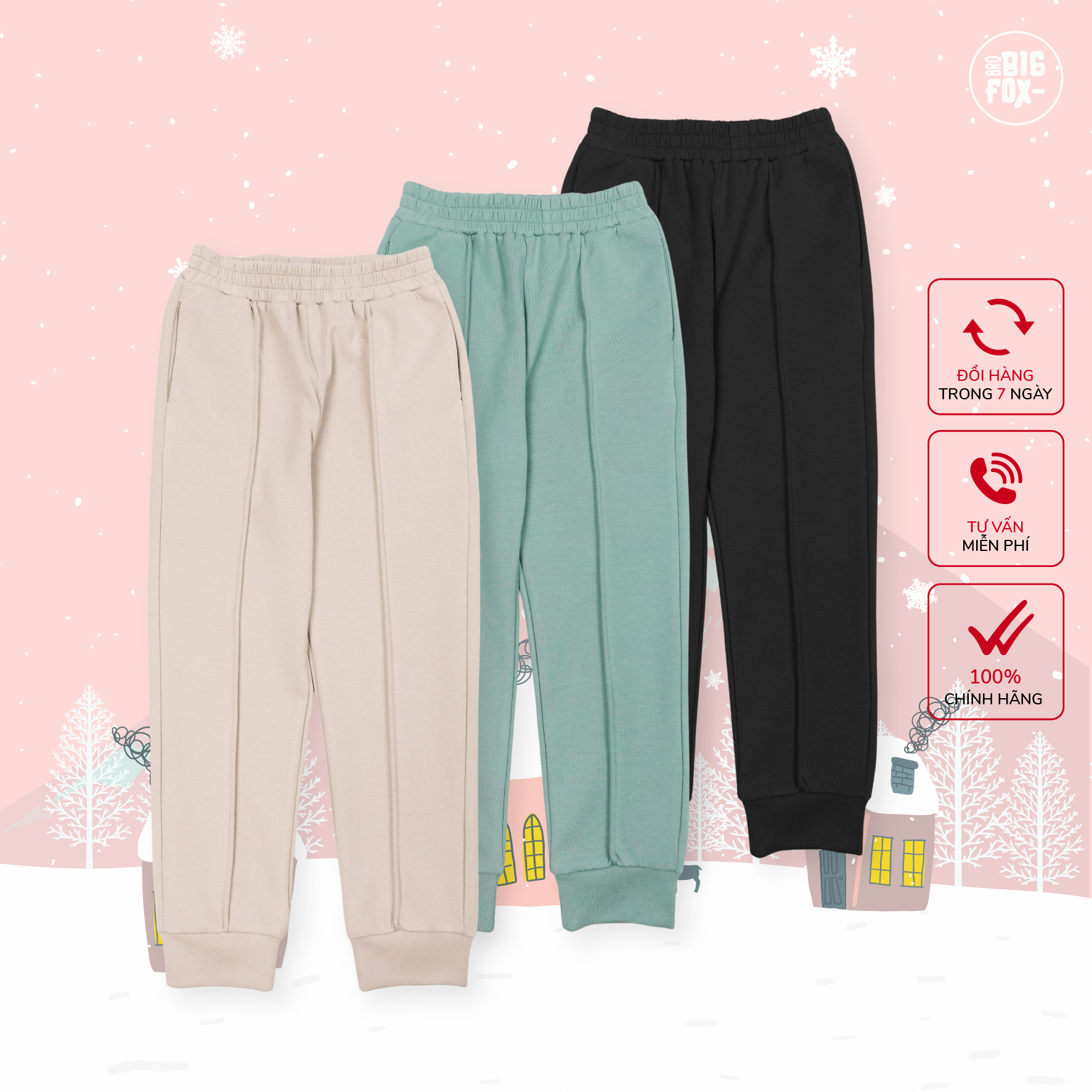 Quần dài thể thao bé gái Bigfox Miss Meow vải PC mùa thu đông mặc nhà đi chơi size đại 3-15 tuổi