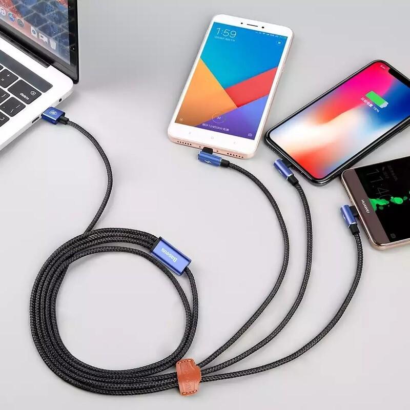 Cáp ngang MVP chân ngang 3 in 1, hỗ trợ sạc nhanh