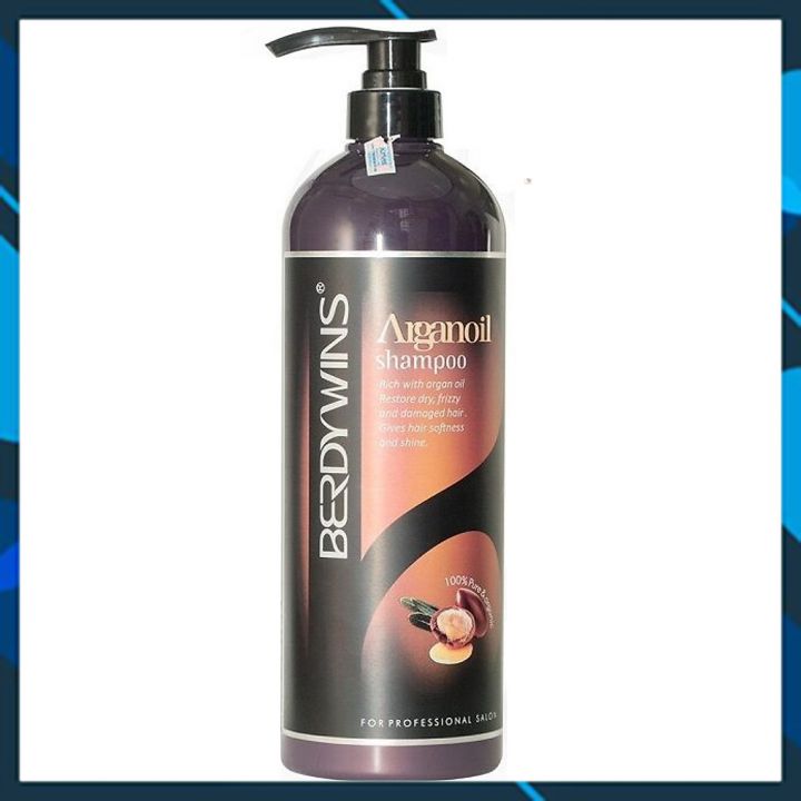 Dầu gội BERDYWINS Argan Oil siêu mượt phục hồi tóc hư tổn 1000ML