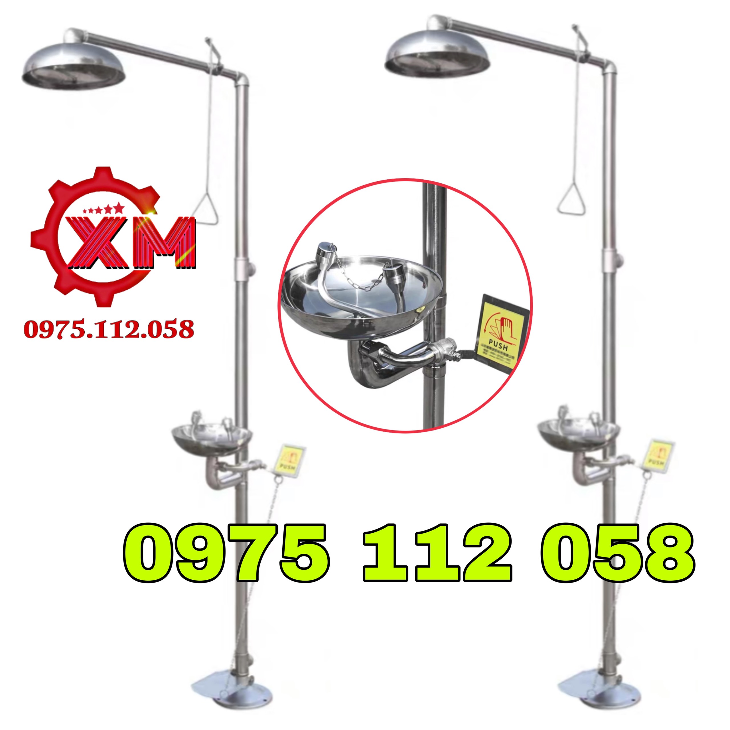 Máy rửa mắt khẩn cấp kết hợp vòi tắm khẩn cấp