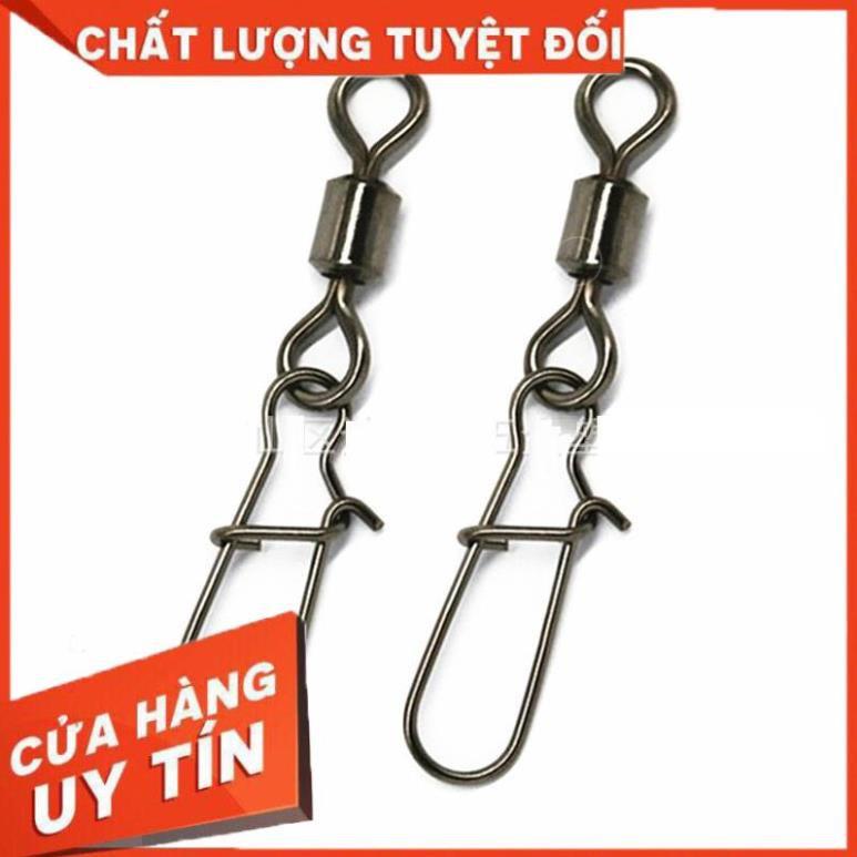 Khóa link Câu Cá Chữ U Chống Xoắn 20 Chiếc Cao cấp Thép Đen siêu Chịu Lực Khóa linh câu cá - Sanami Fishing