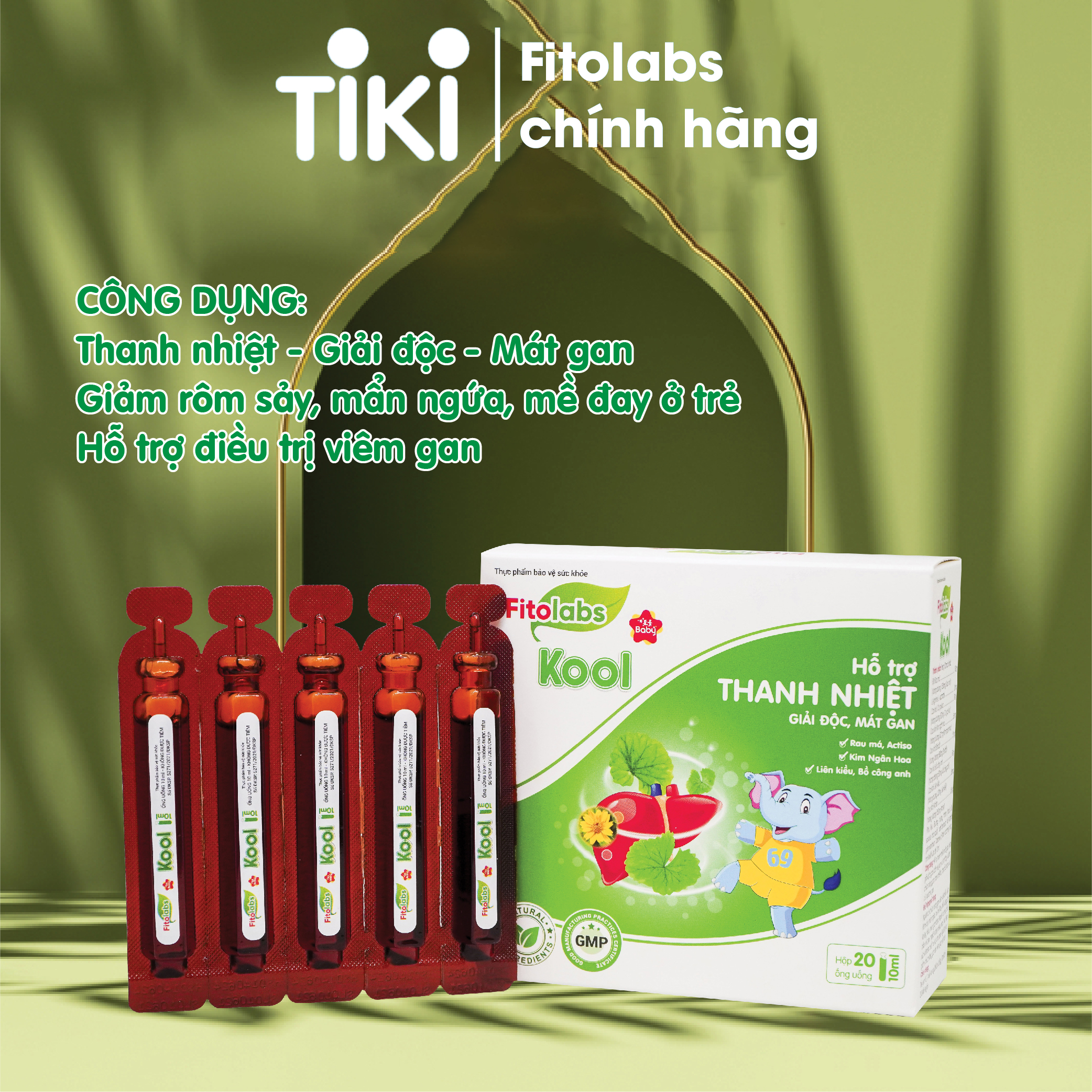 Siro Fitolabs Kool giúp thanh nhiệt, giải độc, mát gan, hỗ trợ cải thiện chức năng gan