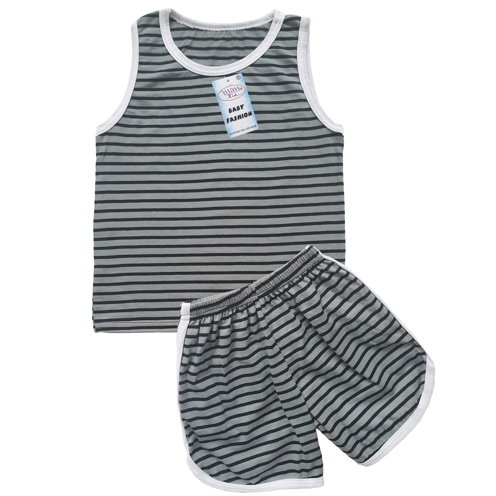 Combo 3 Bộ quần áo bé trai sọc ngang , vải cotton 100% mềm mại 4 chiều, áo sát nách mát mẻ, đồ bộ bé trai cao cấp