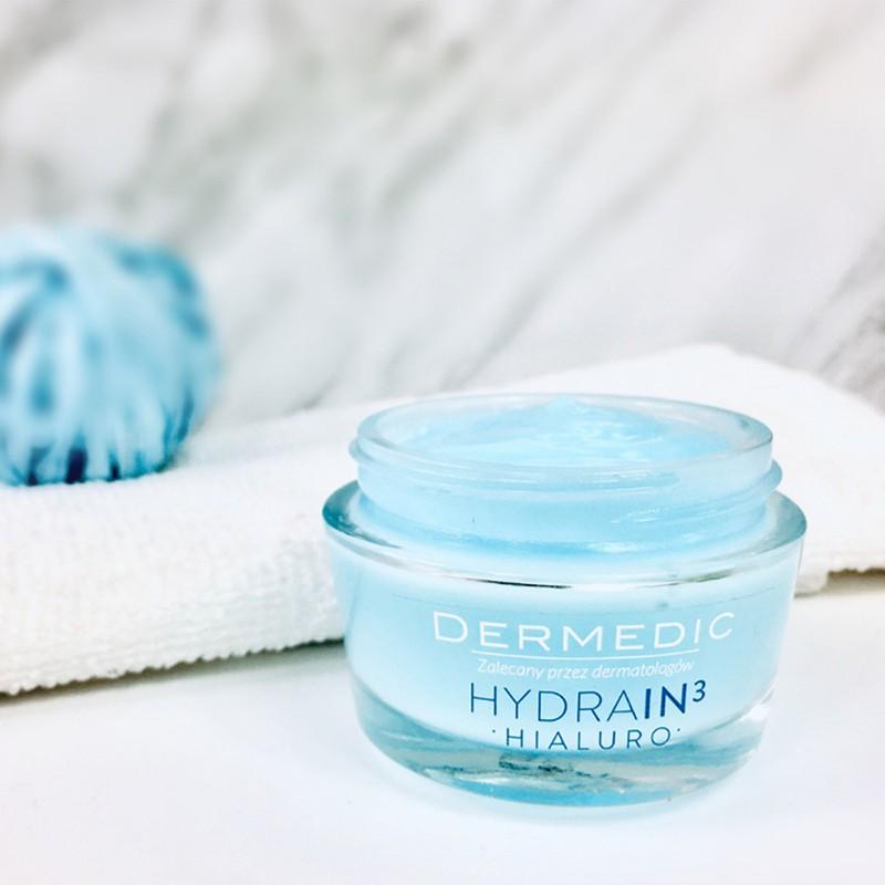 Kem dưỡng Dermedic HA ban đêm cấp âm da khô mất nước Hydrain3 Hialuro Cream-Gel Ultra-Hydrating 50 G